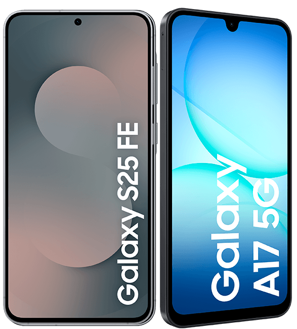 Samsung Galaxy S25 FE 128 GB negro + Galaxy A17 5G 128 GB negro Samsung Galaxy S25 FE 128 GB negro + Galaxy A17 5G 128 GB negro