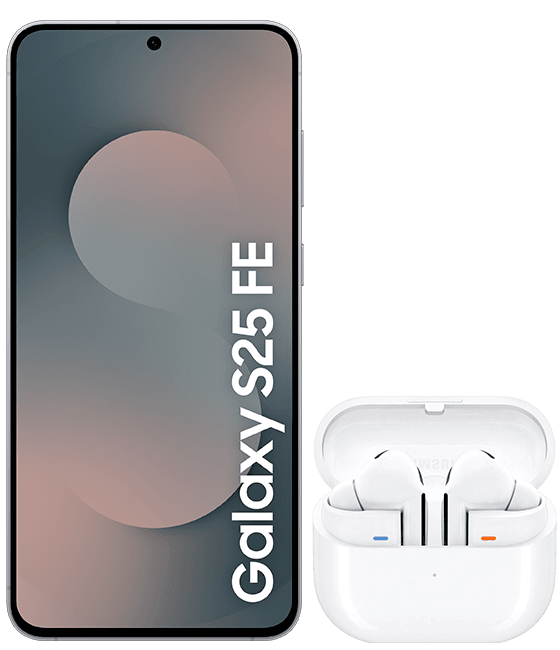Samsung Galaxy S25 FE 128 GB negro + auriculares inalámbricos Galaxy Buds3 Pro blancos Samsung Galaxy S25 FE 128 GB negro + auriculares inalámbricos Galaxy Buds3 Pro blancos