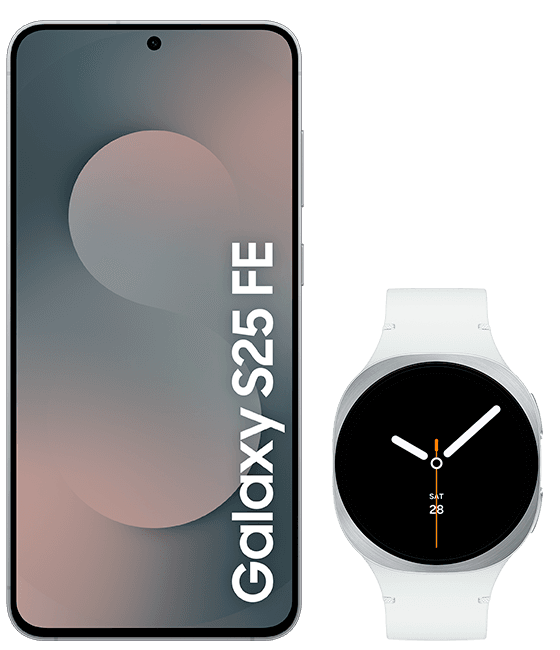 Samsung Galaxy S25 FE 128 GB negro + Samsung Galaxy Watch8 (40 mm) plata Samsung Galaxy S25 FE 128 GB negro + Samsung Galaxy Watch8 (40 mm) plata
