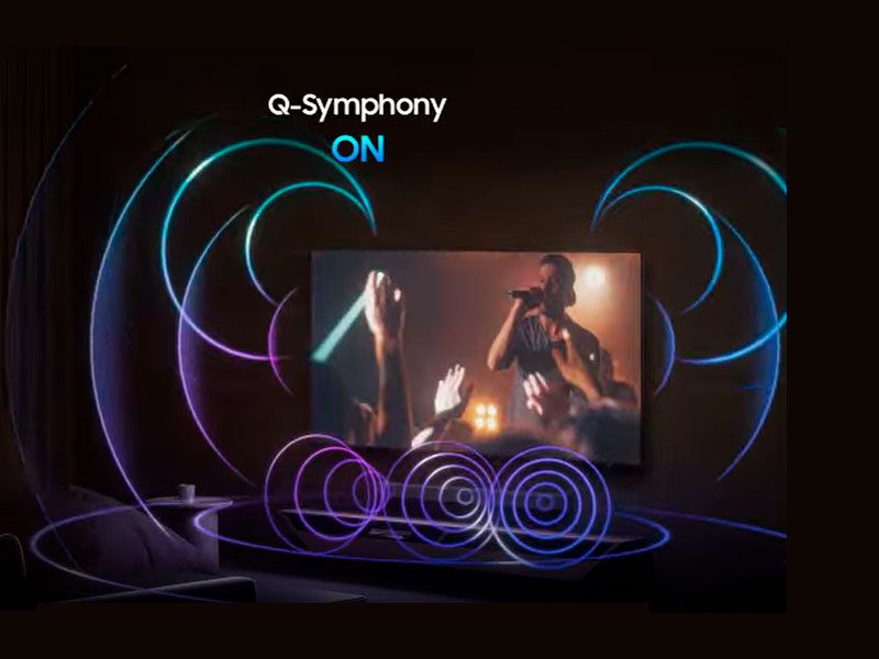 Samsung TU55U7025FKXXC - Escucha todos los altavoces. Q-Symphony Samsung TU55U7025FKXXC Escucha todos los altavoces. Q-Symphony