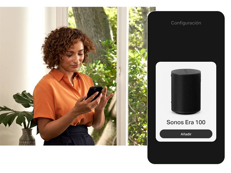 Altavoz inteligente SONOS Era 100 Configuración de lo más sencilla