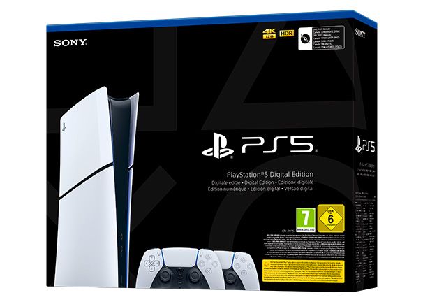 Consola PlayStation 5 Digital Edition + 2 mandos DualSense - A la velocidad de la luz Consola PlayStation 5 Digital Edition + 2 mandos DualSense A la velocidad de la luz