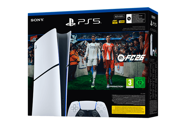 Consola PlayStation 5 Digital Edition (Chasis E) + EA Sports FC 26 (digital) Consola PlayStation 5 Digital Edition (Chasis E) + EA Sports FC 26 (digital)
