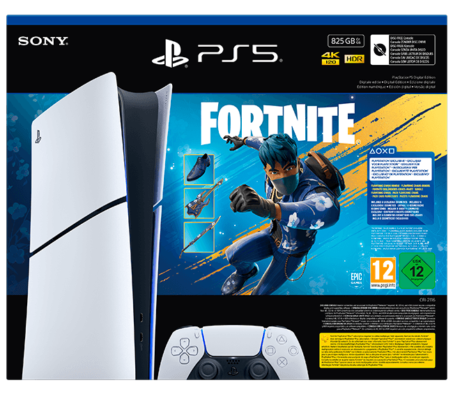 Consola PlayStation 5 Digital Edition (Chasis E) + Fortnite Flowering Chaos (digital)