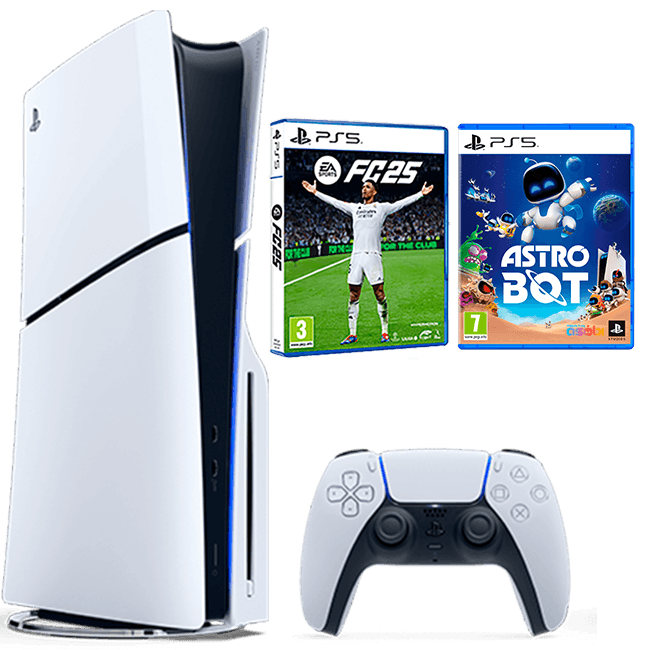 Consola PlayStation 5 + EA Sports FC 25 + Astro Bot
