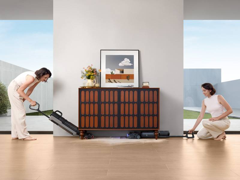Aspiradora fregona Tineco Floor One S7 Stretch Steam Plus Alcance de 180° y giro de 45°