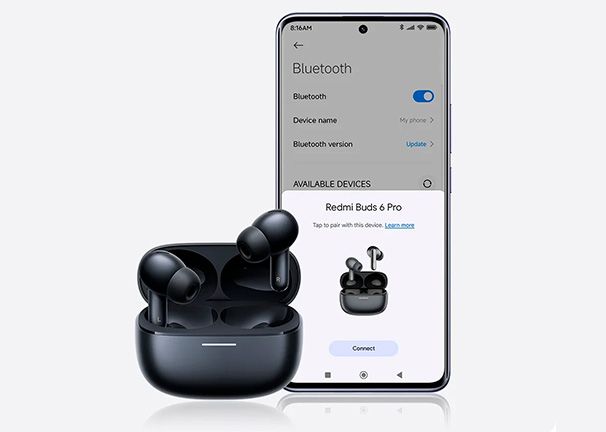 Auriculares inalámbricos Xiaomi Redmi Buds 6 Pro Una experiencia de conectividad m/s contra el ruido del viento