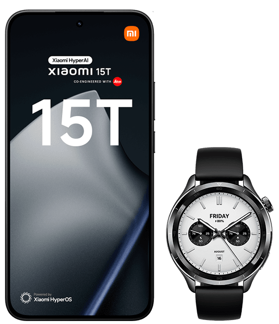 Xiaomi 15T 256 GB negro + Xiaomi Watch S4 negro Xiaomi 15T 256 GB negro + Xiaomi Watch S4 negro