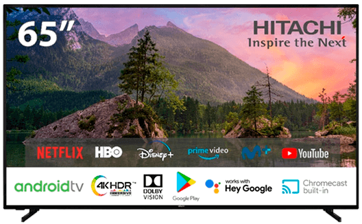 Smart TV Hitachi 65" HAK5350 precio. Imagen de la vida real