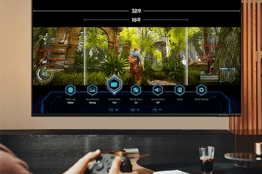 Samsung QE55Q65AAUXXC reacondicionado Modo Juego Panorámico y barra de juego