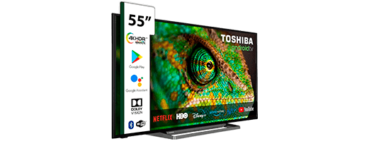 Toshiba 55UA3D63DG reacondicionado Pantalla: imagen de la Vida Real