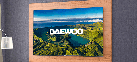 Daewoo 65DM72UA Diseño sin marcos. Ultra slim