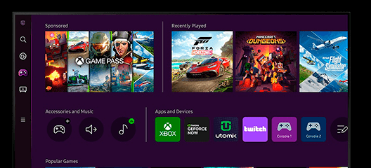 Samsung TU43CU7105KXXC Samsung Gaming Hub