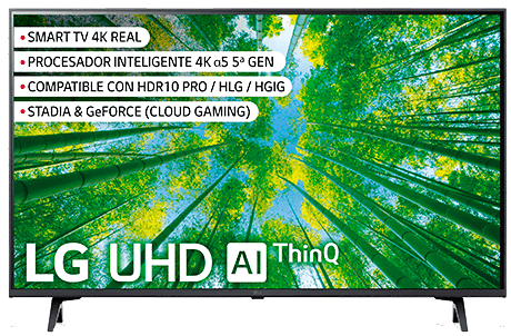 LG Smart TV 43" UQ80006LB negro reacondicionada LG Smart TV 43" UQ80006LB negro reacondicionada