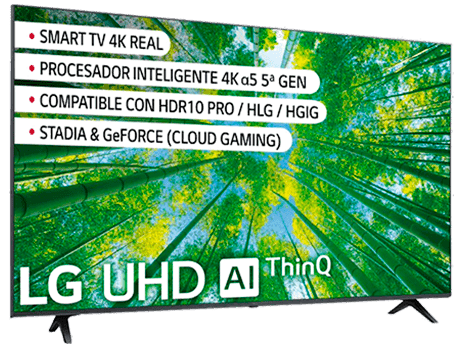 LG Smart TV 43" UQ80006LB negro reacondicionada LG Smart TV 43" UQ80006LB negro reacondicionada