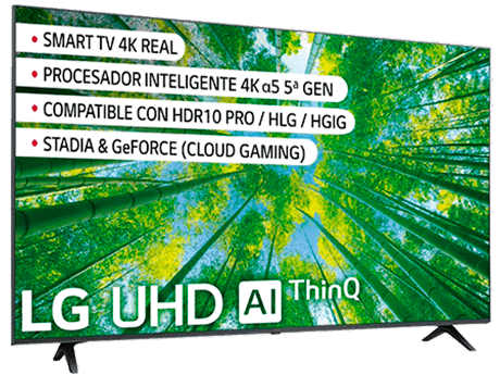 LG Smart TV 43" UQ80006LB negro reacondicionada LG Smart TV 43" UQ80006LB negro reacondicionada