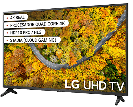 Smart TV LG 55" UP75006LF negro