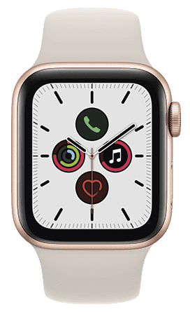 Apple Watch SE (2021) GPS + Cellular 40 mm Caja oro / Correa deportiva blanco estrella