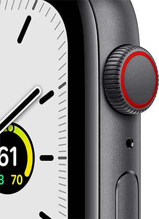 Apple Watch SE GPS + Cellular 44 mm Caja gris / Correa deportiva negra