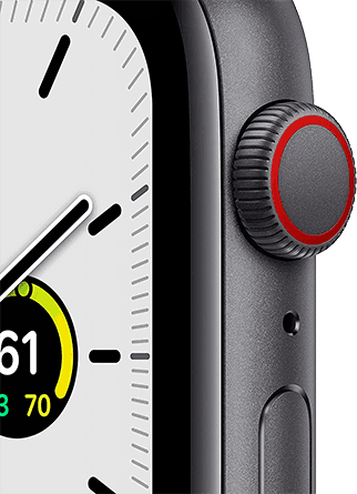 Apple Watch SE GPS + Cellular 44 mm Caja gris / Correa deportiva negra Apple Watch SE GPS + Cellular 44 mm Caja gris / Correa deportiva negra