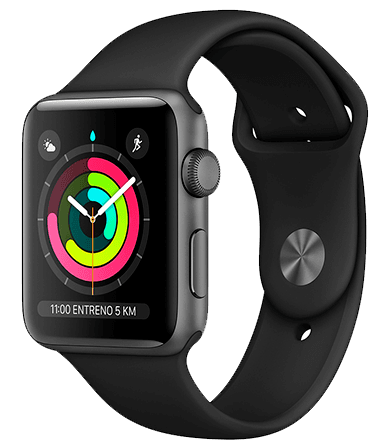 Apple Watch Series 3 42 mm - Caja aluminio con correa deportiva blanca