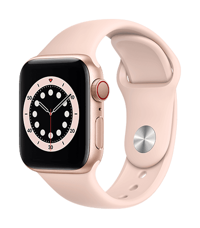 Apple Watch Series 6 40mm Caja oro / Correa deportiva rosa