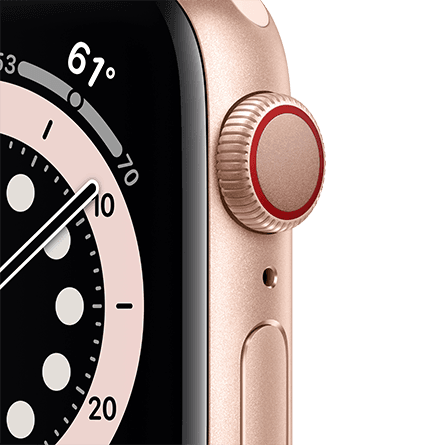 Apple Watch Series 6 40mm Caja oro / Correa deportiva rosa