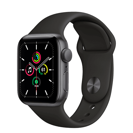 Apple Watch Series 6 40mm Caja gris / Correa deportiva negra