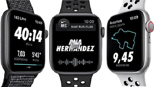 Apple Watch Series 4 Nike + 40mm Caja gris espacial / Correa negra Más activo, más sano, más conectado