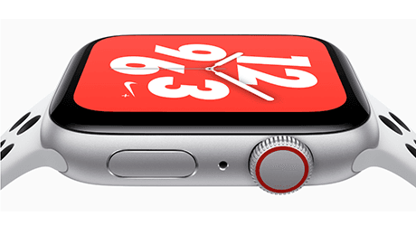Apple Watch Series 4 Nike + 40mm Caja gris espacial / Correa negra Prestaciones destacadas: la pantalla más grande jamás vista en un Apple Watch