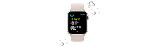 Apple Watch SE (2022) (GPS + Cellular, 40mm) Preparado para la piscina