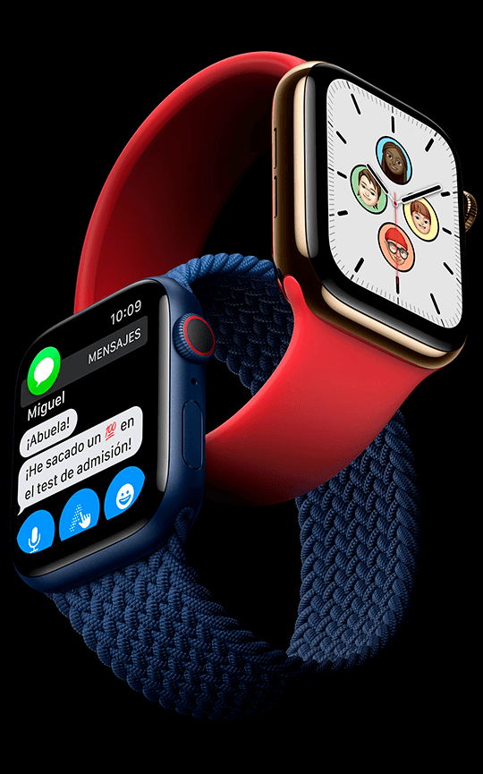 Apple Watch Series 6 40mm Caja gris / Correa deportiva negra - Tu familia y tú, unidos de la mano Apple Watch Series 6 40mm Caja gris / Correa deportiva negra Tu familia y tú, unidos de la mano