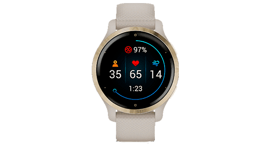 Garmin Venu 2S Función Health Snapshot™