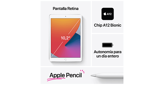 iPad 10.2'' (2020) 8ª gen Wi-Fi reacondicionado - Superpoderoso y superasequible iPad 10.2'' (2020) 8ª gen Wi-Fi reacondicionado Superpoderoso y superasequible