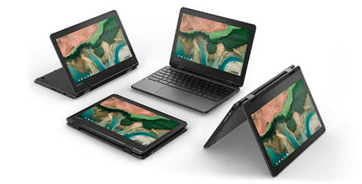 Lenovo 300e Chromebook negro Toca o teclea: tú eliges