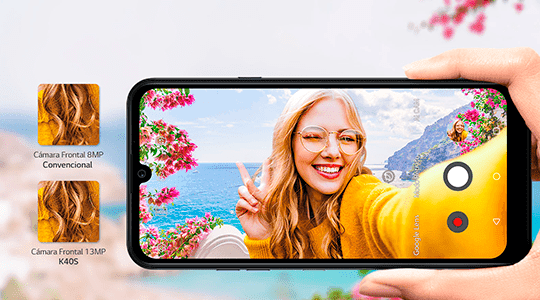 LG K40S Dual CAM 32 GB azul con funda de regalo Cámara Dual