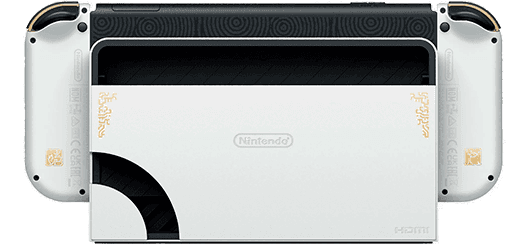 Consola Nintendo Switch OLED Edición Limitada Zelda: Tears of the Kingdom - Nueva base con puerto LAN por cable y 64 GB de almacenamiento interno Consola Nintendo Switch OLED Edición Limitada Zelda: Tears of the Kingdom Nueva base con puerto LAN por cable y 64 GB de almacenamiento interno