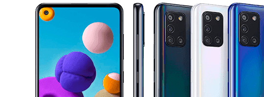 Samsung Galaxy A21s 64 GB negro Diseño elegante que se adapta a tu mano