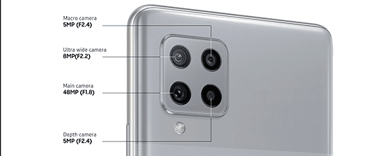 Samsung Galaxy A42 5G negro 128 GB Cámara Quad avanzada para fotografías profesionales