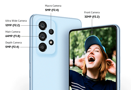 Samsung Galaxy A53 5G reacondicionado - Awesome cámara de alta definición y Estabilizador Óptico de imagen Samsung Galaxy A53 5G reacondicionado Awesome cámara de alta definición y Estabilizador Óptico de imagen