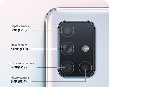 Samsung Galaxy A71 negro 128 GB con Buds+ Con más cámaras para capturar más de tu mundo