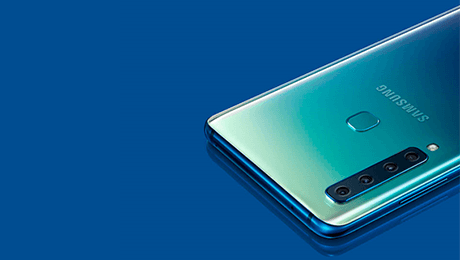Samsung Galaxy A9 negro 128 GB precio. Cuatro cámaras