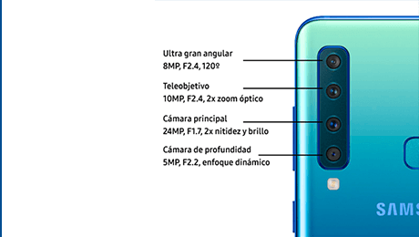 Samsung Galaxy A9 negro 128 GB precio. Tus imágenes con el poder de cuatro