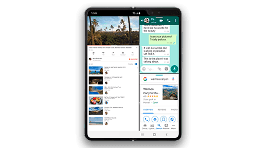 Samsung Galaxy Fold 512 GB negro precio. La multitarea más innovadora