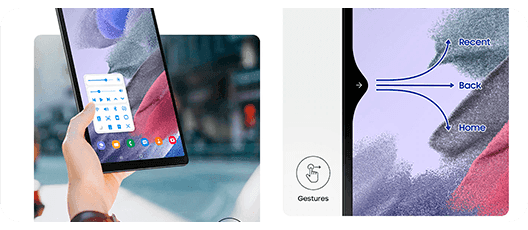 Samsung Galaxy Tab A7 Lite wifi precio. Gestos fáciles para que la uses con una sola mano