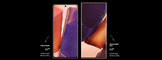 Samsung Galaxy Note20 256 GB bronce Dos tamaños para ir a lo grande, o a lo muy grande