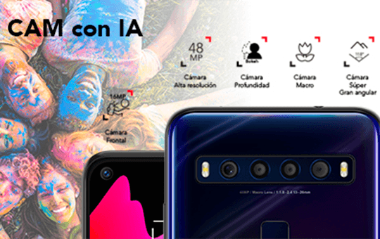 TCL 10L precio. 48 MP cuatro cámaras con IA