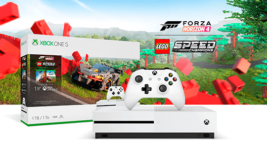 XBOX ONE S Blanca + FORZA HORIZON 4 LEGO® SPEED CHAMPIONS precio. FORZA HORIZON 4 LEGO® SPEED CHAMPIONS