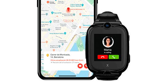 Xplora XGO2 rosa Llamadas, mensajes, localización, zonas de seguridad, botón SOS