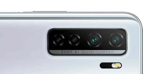 Huawei P40 Lite 5G Plata 128 GB Fotografía por bandera